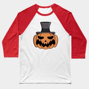 Halloween pumpkin wearing a top hat Baseball T-Shirt